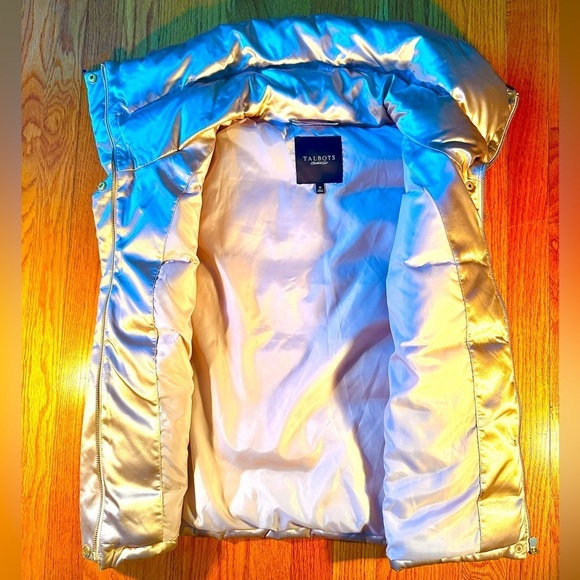 Talbots New High Collar Quilted Down Ladies Puffer Vest.WOW So Hot and Warm! 🥵🔥​ - Picture 3 of 13
